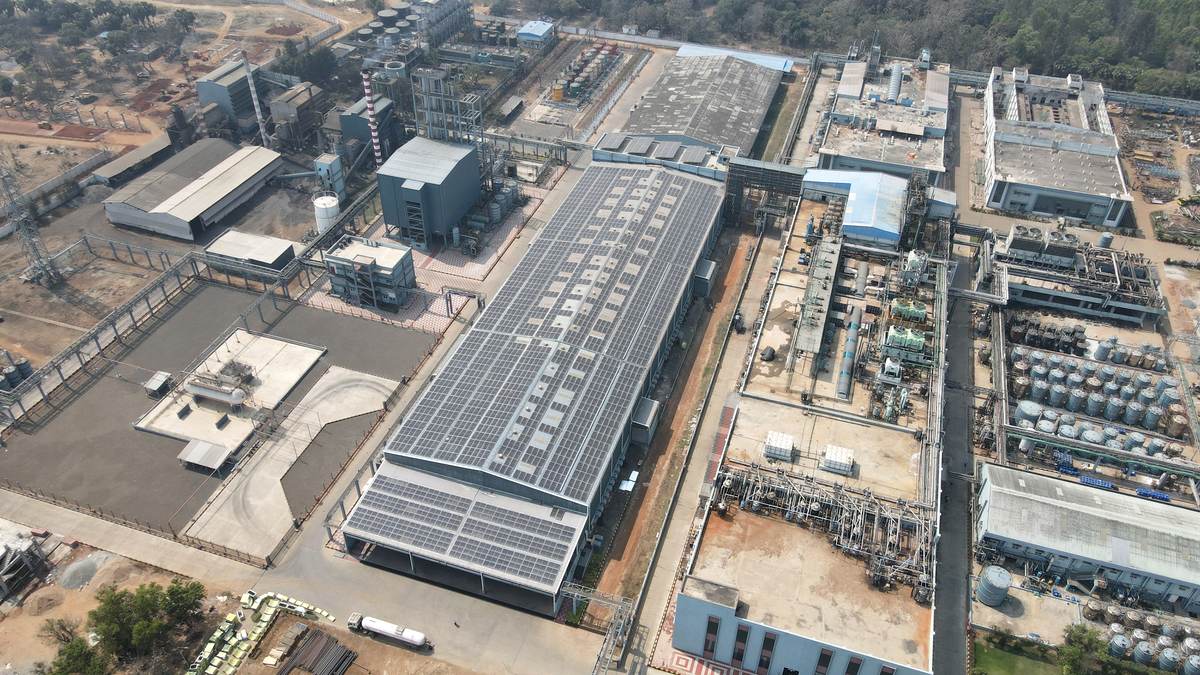 Solar plant built by Fractal Energy for a pharmaceutical facility in Visakhapatnam, Andhra Pradesh